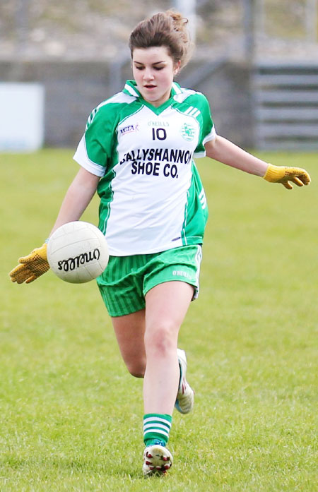 Action from the 2012 ladies senior match between Aodh Ruadh and Milford.