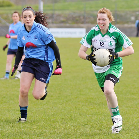 Action from the 2012 ladies senior match between Aodh Ruadh and Milford.