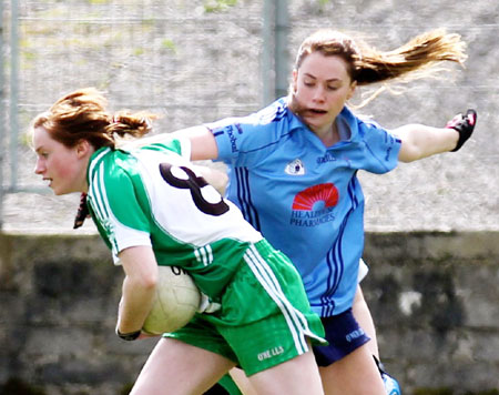 Action from the 2012 ladies senior match between Aodh Ruadh and Milford.