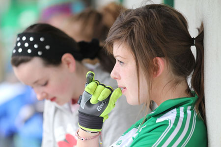 Action from the 2012 ladies senior match between Aodh Ruadh and Milford.