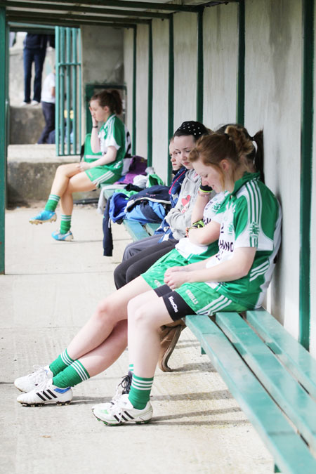 Action from the 2012 ladies senior match between Aodh Ruadh and Milford.