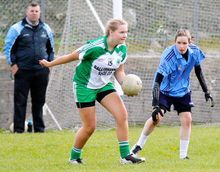 Action from the 2012 ladies senior match between Aodh Ruadh and Milford.