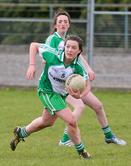 Action from the 2012 ladies senior match between Aodh Ruadh and Milford.