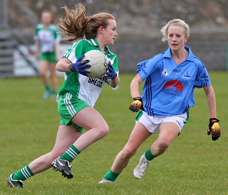 Action from the 2012 ladies senior match between Aodh Ruadh and Milford.