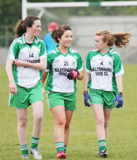 Action from the 2012 ladies senior match between Aodh Ruadh and Milford.