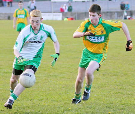 Action from the under 18 league game against Ardara.