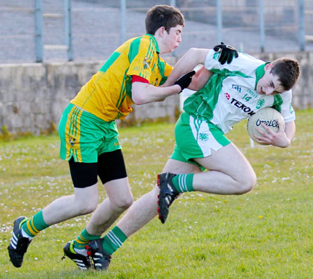 Action from the under 18 league game against Ardara.