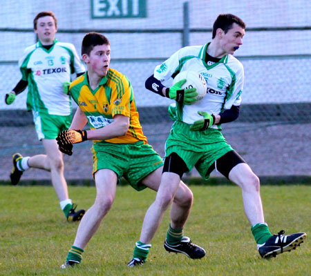 Action from the under 18 league game against Ardara.