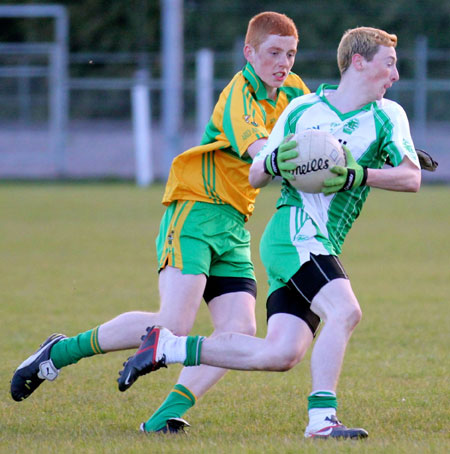 Action from the under 18 league game against Ardara.