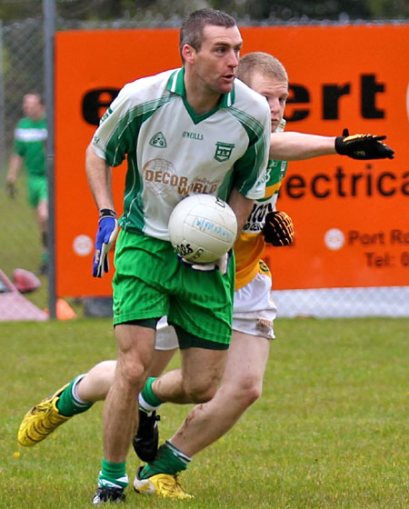 Action from the division three senior reserve football league match against Buncrana.