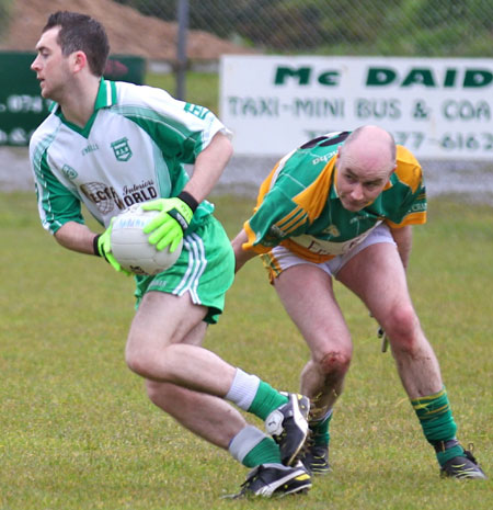 Action from the division three senior reserve football league match against Buncrana.