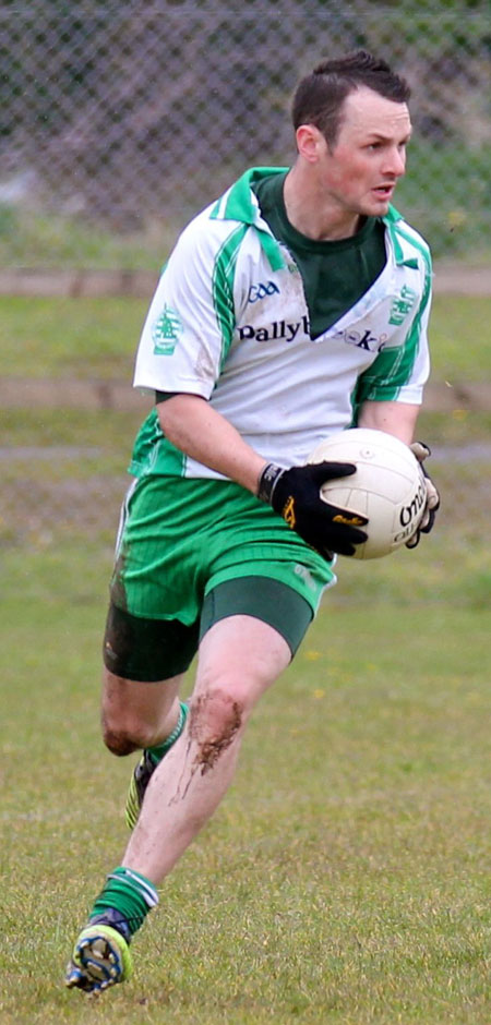 Action from the division three senior football league match against Buncrana.