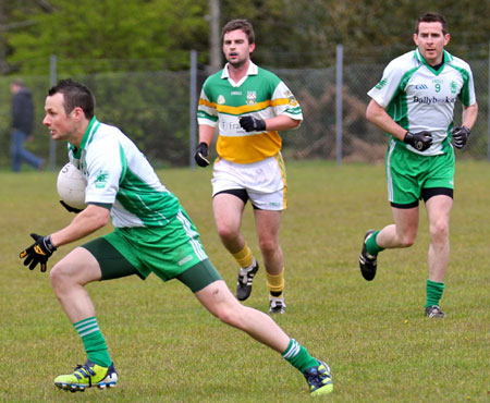 Action from the division three senior football league match against Buncrana.