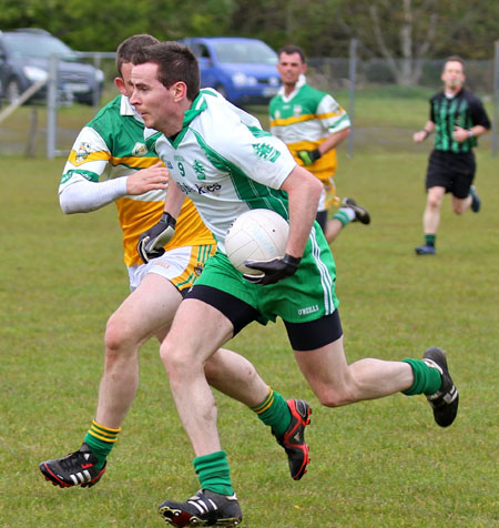 Action from the division three senior football league match against Buncrana.