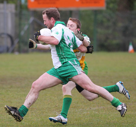 Action from the division three senior football league match against Buncrana.