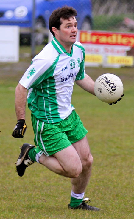 Action from the division three senior football league match against Buncrana.