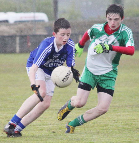 Action from the under 16 league game against Naomh Conaill.