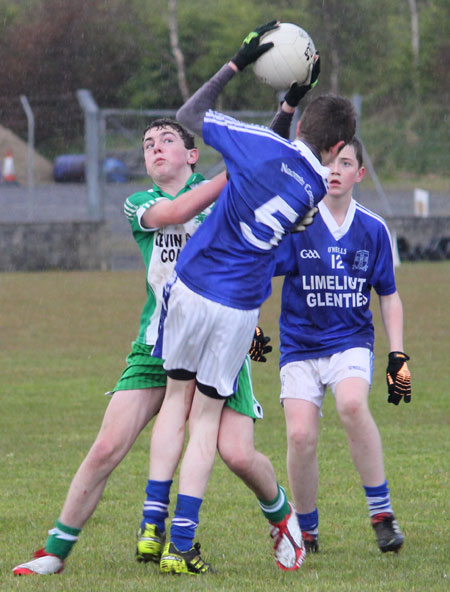 Action from the under 16 league game against Naomh Conaill.