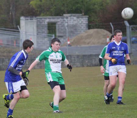 Action from the under 16 league game against Naomh Conaill.