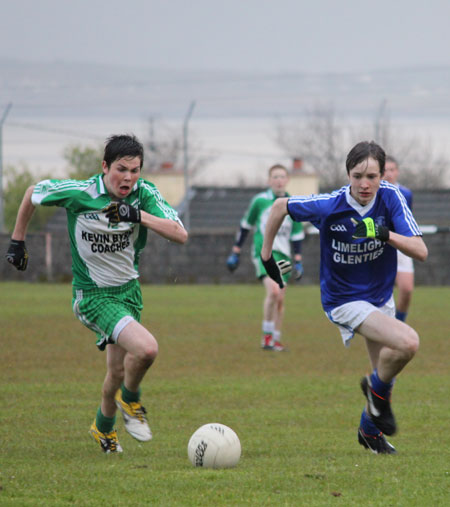 Action from the under 16 league game against Naomh Conaill.