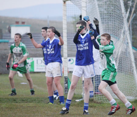 Action from the under 16 league game against Naomh Conaill.