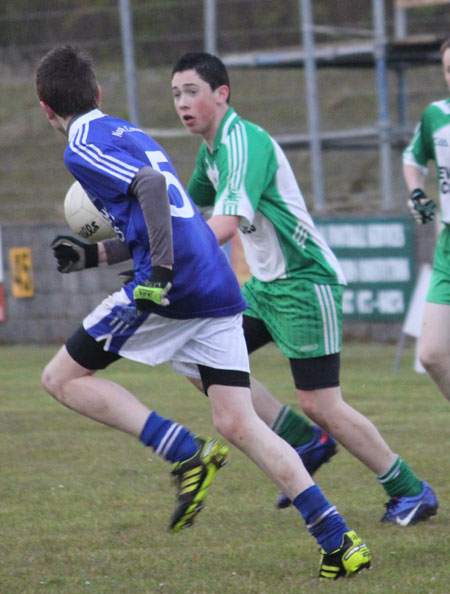 Action from the under 16 league game against Naomh Conaill.