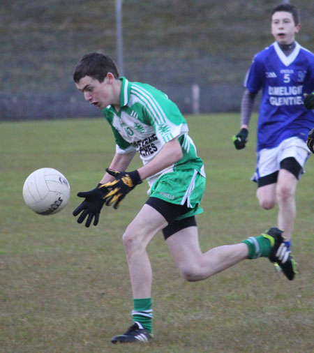 Action from the under 16 league game against Naomh Conaill.