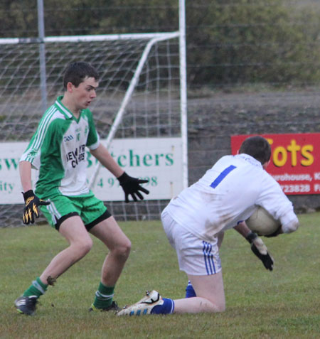 Action from the under 16 league game against Naomh Conaill.