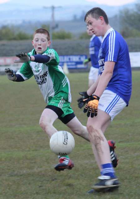 Action from the under 16 league game against Naomh Conaill.