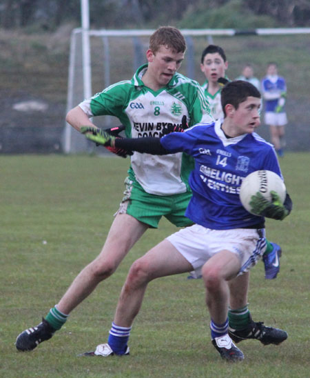 Action from the under 16 league game against Naomh Conaill.