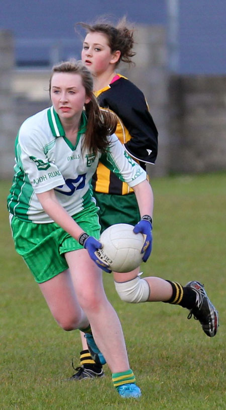 Action from the 2012 ladies under 14 match between Aodh Ruadh and Bundoran.