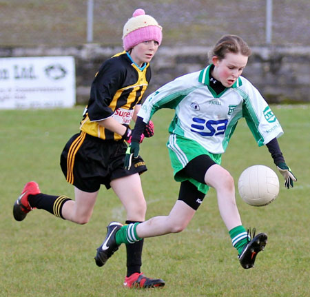 Action from the 2012 ladies under 14 match between Aodh Ruadh and Bundoran.