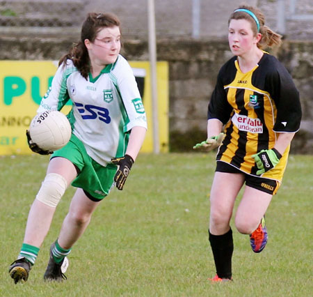 Action from the 2012 ladies under 14 match between Aodh Ruadh and Bundoran.