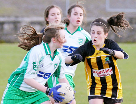 Action from the 2012 ladies under 14 match between Aodh Ruadh and Bundoran.