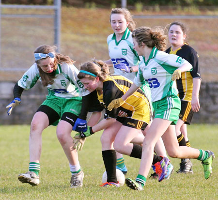 Action from the 2012 ladies under 14 match between Aodh Ruadh and Bundoran.