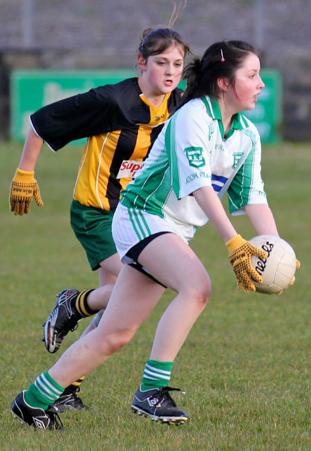 Action from the 2012 ladies under 14 match between Aodh Ruadh and Bundoran.