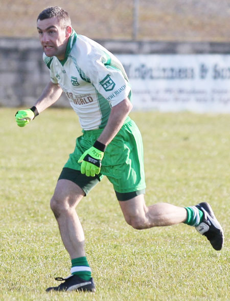 Action from the division three senior reserve football league match against Urris.