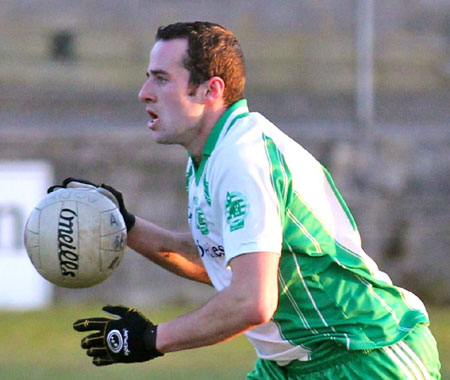 Action from the division three senior football league match against Urris.