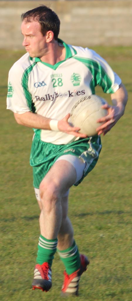 Action from the division three senior football league match against Urris.