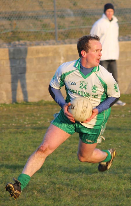 Action from the division three senior football league match against Urris.