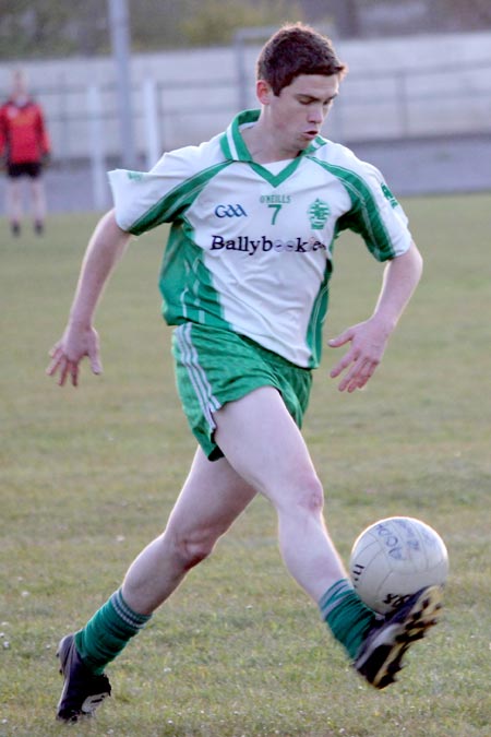 Action from the division three senior football league match against Urris.