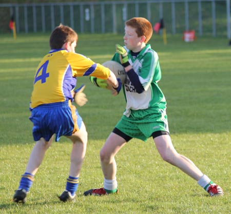 Action from the under 16 county league semi-final between Aodh Ruadh and Burt.