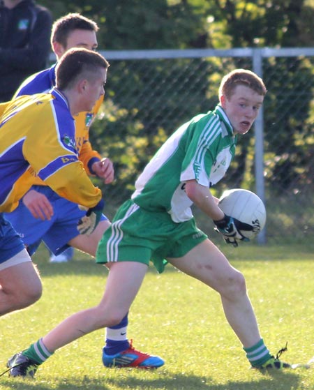 Action from the under 16 county league semi-final between Aodh Ruadh and Burt.