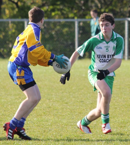 Action from the under 16 county league semi-final between Aodh Ruadh and Burt.