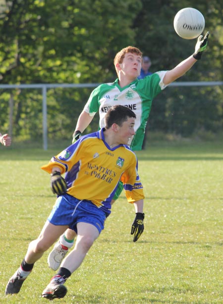 Action from the under 16 county league semi-final between Aodh Ruadh and Burt.