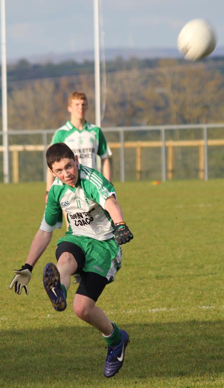 Action from the under 16 county league semi-final between Aodh Ruadh and Burt.