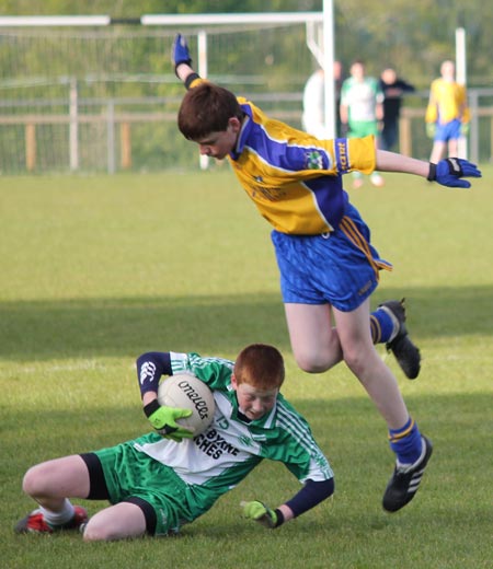 Action from the under 16 county league semi-final between Aodh Ruadh and Burt.