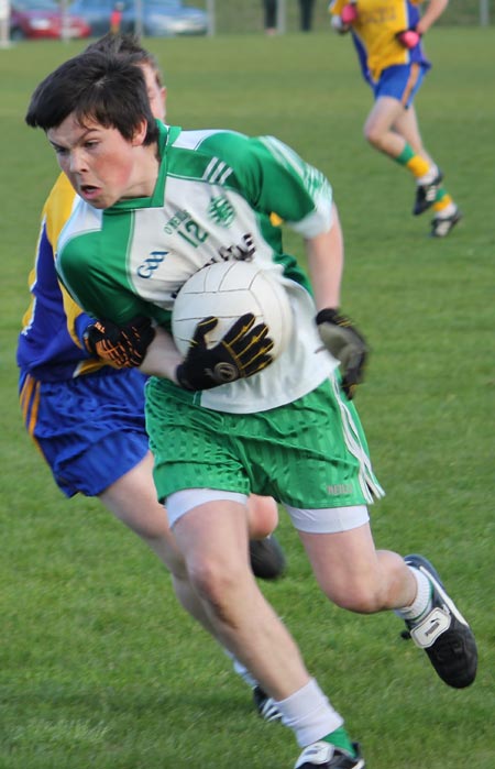 Action from the under 16 county league semi-final between Aodh Ruadh and Burt.