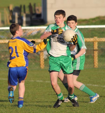 Action from the under 16 county league semi-final between Aodh Ruadh and Burt.