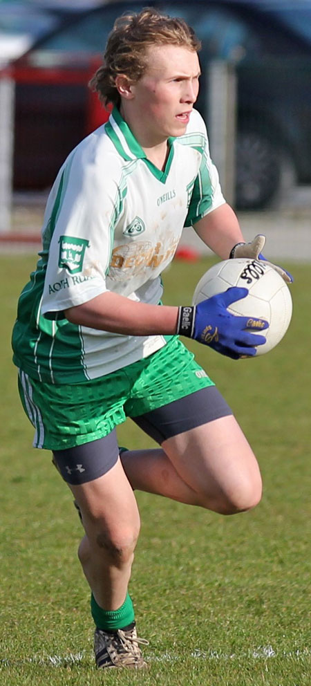 Action from the division three senior reserve football league match against Carndonagh.